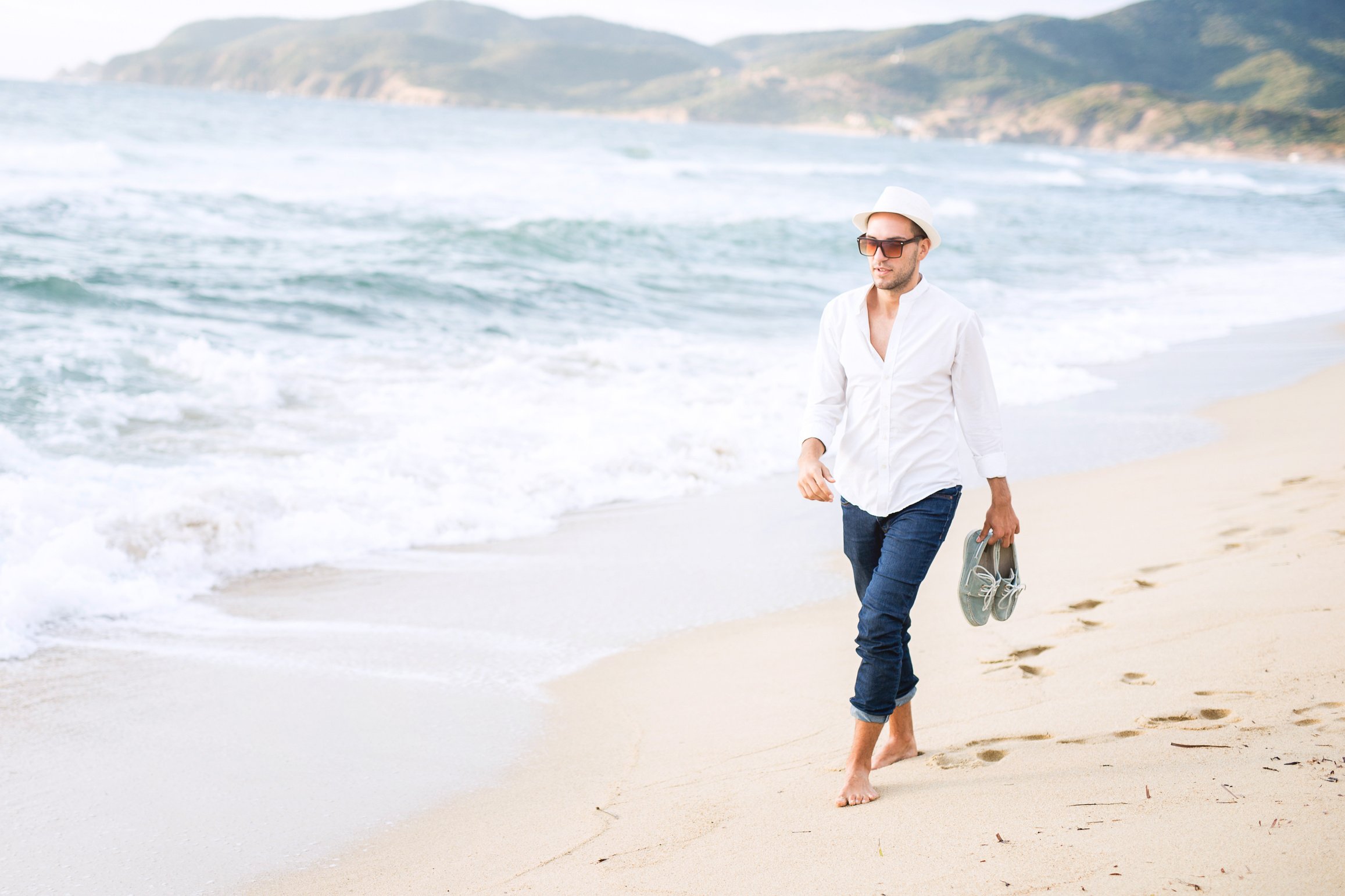 Walking on the beach